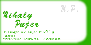 mihaly pujer business card